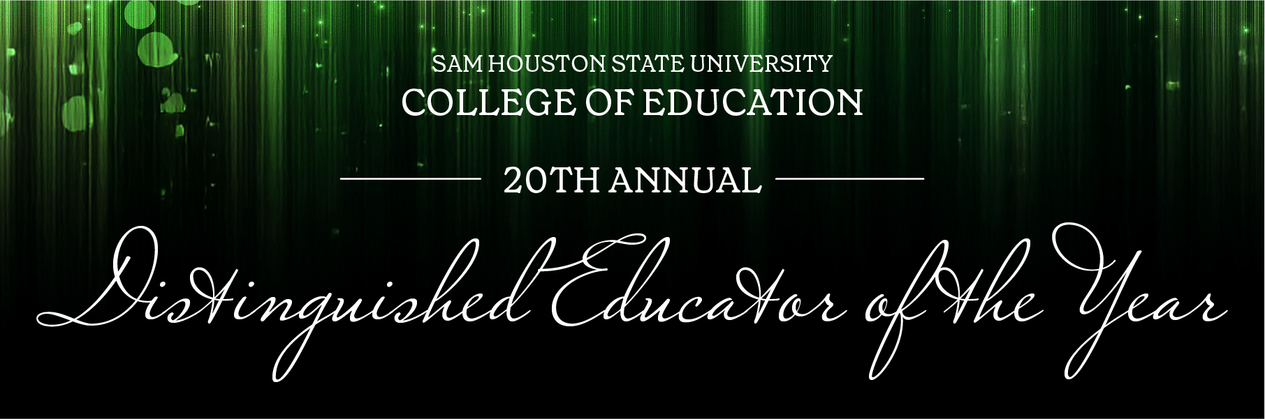 SHSU Distinguished Educator of the Year Ceremony